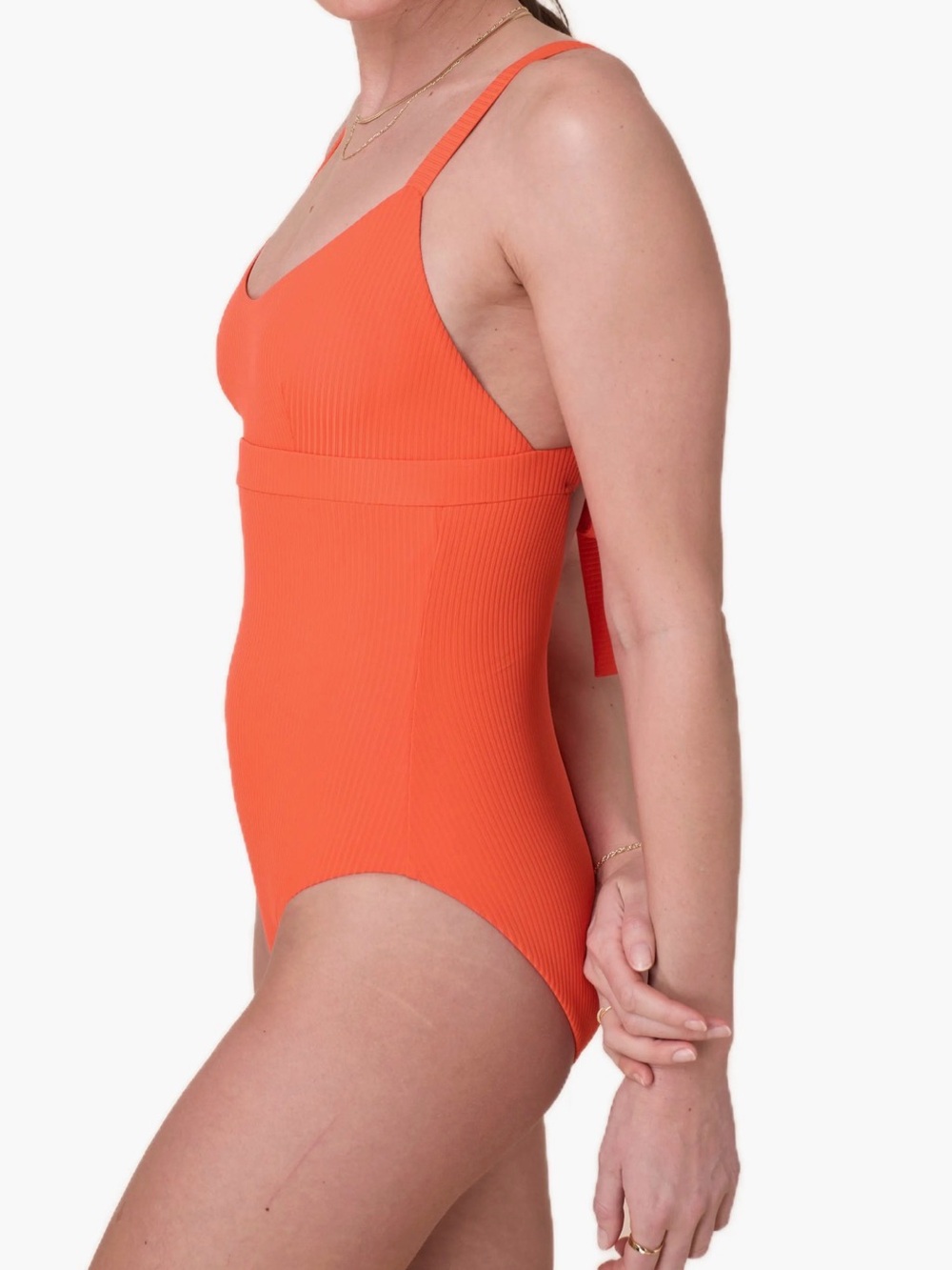 NWT Andie One-Piece Swimsuit in Bright Orange/Red- Medium Tall - Picture 9 of 11